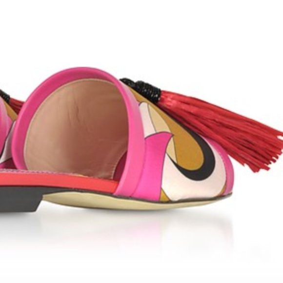 EMILIO PUCCI Printed Slide Sandals with Tassels 38 - Picture 5 of 8